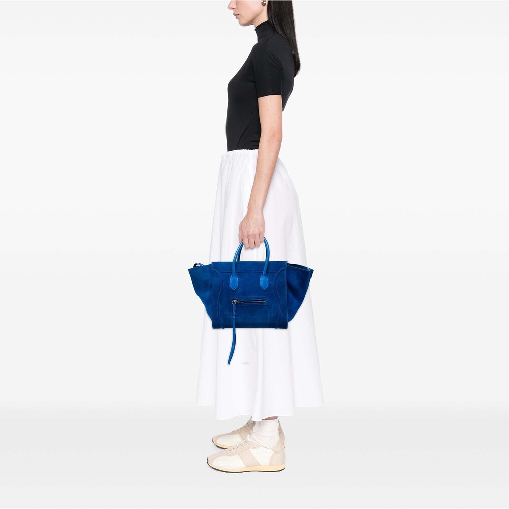 Pre-Loved Celine Medium Suede Phantom Luggage Tote - Picture 5 of 6